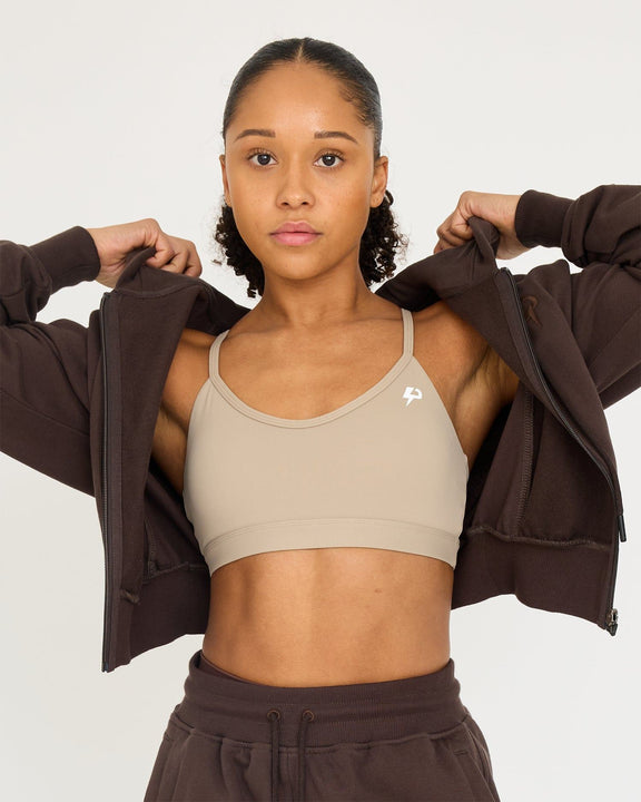 Core Classic Cropped Hoodie med dragkedja