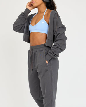 Felpa con cappuccio Core Classic Cropped Zip