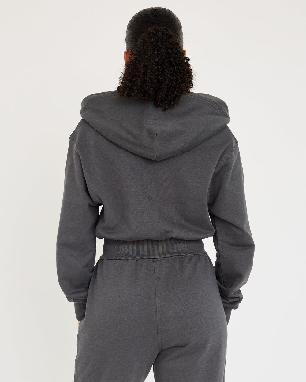 Felpa con cappuccio Core Classic Cropped Zip