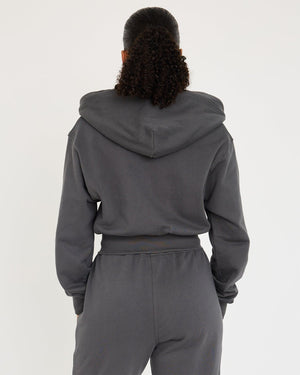 Felpa con cappuccio Core Classic Cropped Zip
