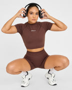 Evolve Crop Top SS senza cuciture