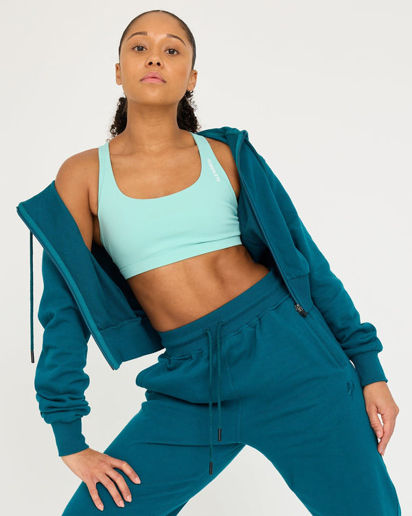 Sudadera con cremallera Core Classic Cropped