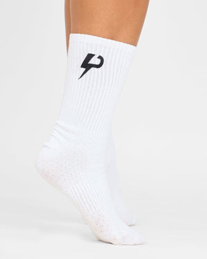 Premium bestickte Logo Crew Socken