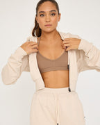 Sudadera con cremallera Core Classic Cropped